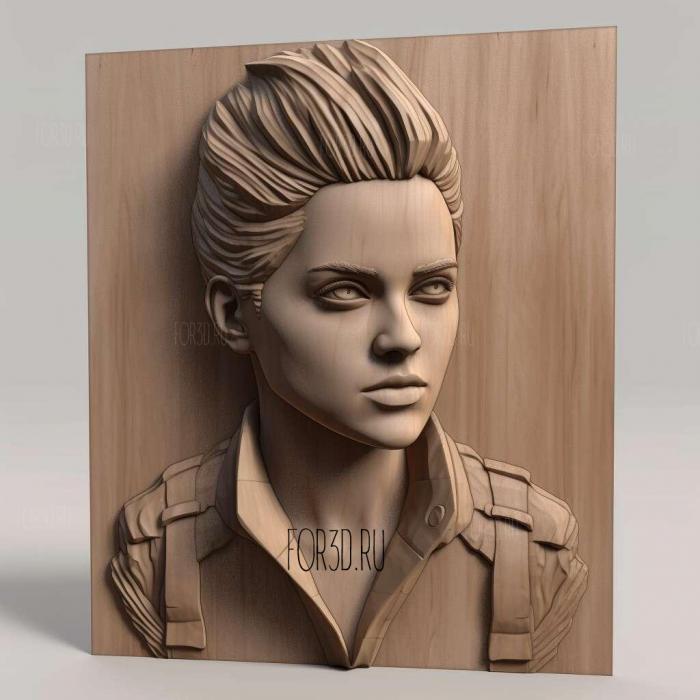 Kristen Stewart 1 stl model for CNC